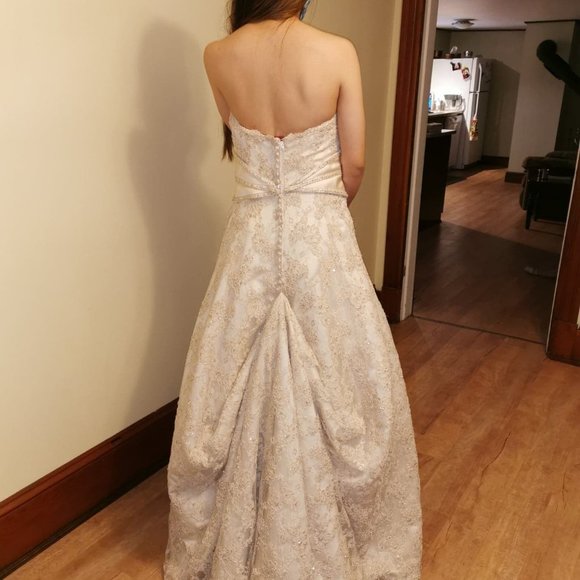 Alfred Sung Wedding Dress Size 4 - Picture 3 of 11